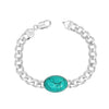 925 Sterling Silver Curb Chain Turquoise Stone Salman Khan Bracelet for Men