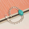 925 Sterling Silver Curb Chain Turquoise Stone Salman Khan Bracelet for Men