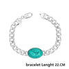 925 Sterling Silver Curb Chain Turquoise Stone Salman Khan Bracelet for Men