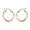 925 Sterling Silver Three Tone Hoop Earrings for Teen Women