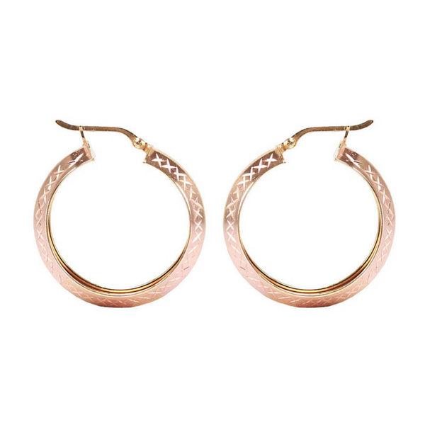 925 Sterling Silver Three Tone Hoop Earrings for Teen Women