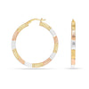 925 Sterling Silver Gold Pladed Dimond-Cut Hoop Earrings for Women