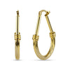 925 Sterling Silver Gold Plated Hoop Earrings for Women 35 MM
