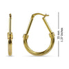 925 Sterling Silver Gold Plated Hoop Earrings for Women 35 MM