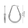 925 Sterling Silver High Polish Hoop Earrings for Women 34 MM
