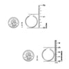 925 Sterling Silver Hoop Earrings for Women Hypoallergenic Diamond Cut Earring Hoops for Women 30MM