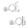 925 Sterling Silver Hoop Earrings for Women Hypoallergenic Diamond Cut Earring Hoops for Women 40MM