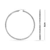 925 Sterling Silver Extra Large Hoop Earrings for Women Hypoallergenic Diamond Cut Earring Hoops for Women 60MM