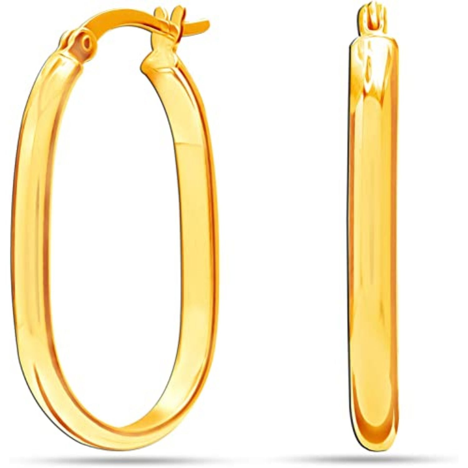 925 Sterling Silver Silver Plated Hoop Earrings for Girls Women