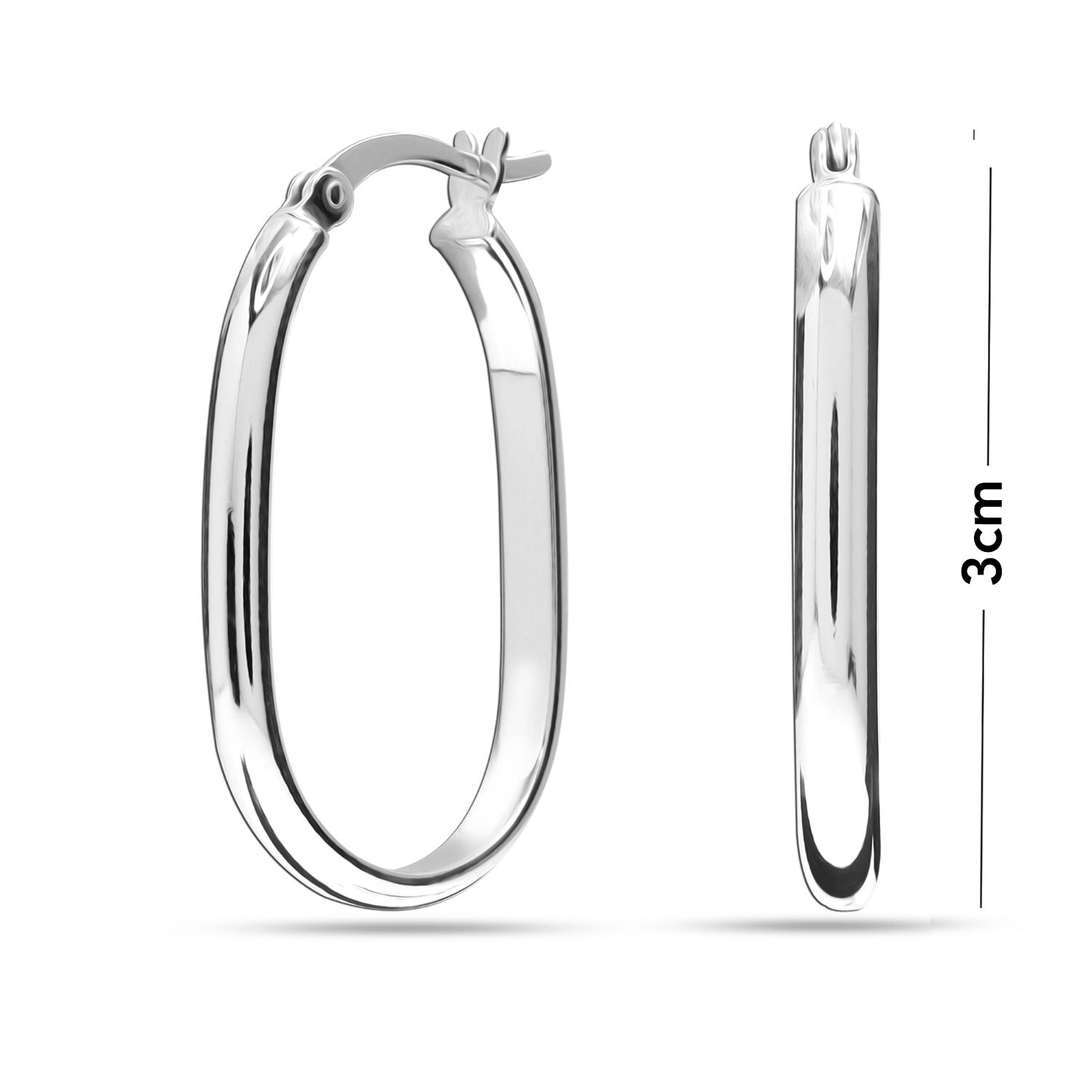 925 Sterling Silver Silver Plated Hoop Earrings for Girls Women