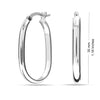 925 Sterling Silver Silver Plated Hoop Earrings for Girls Women