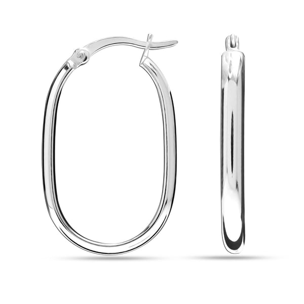 925 Sterling Silver Silver Plated Hoop Earrings for Girls Women