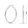 925 Sterling Silver Two Tone Hoop Earrings for Teen Women