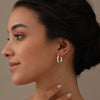 925 Sterling Silver Classic Lightweight Italian 3 MM Textured Diamond-Cut Click-Top Hoop Earrings for Women