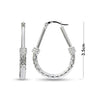 925 Sterling Silver Click-Top Oval Hoop Earrings for Women and Girls