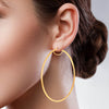 925 Sterling Silver Square Tube ClickTop Hoop Earrings for Women 80MM