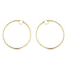 925 Sterling Silver Diamond-Cut Gold-Plated Hoop Earrings Italian Design Click-Top for Women 60 MM