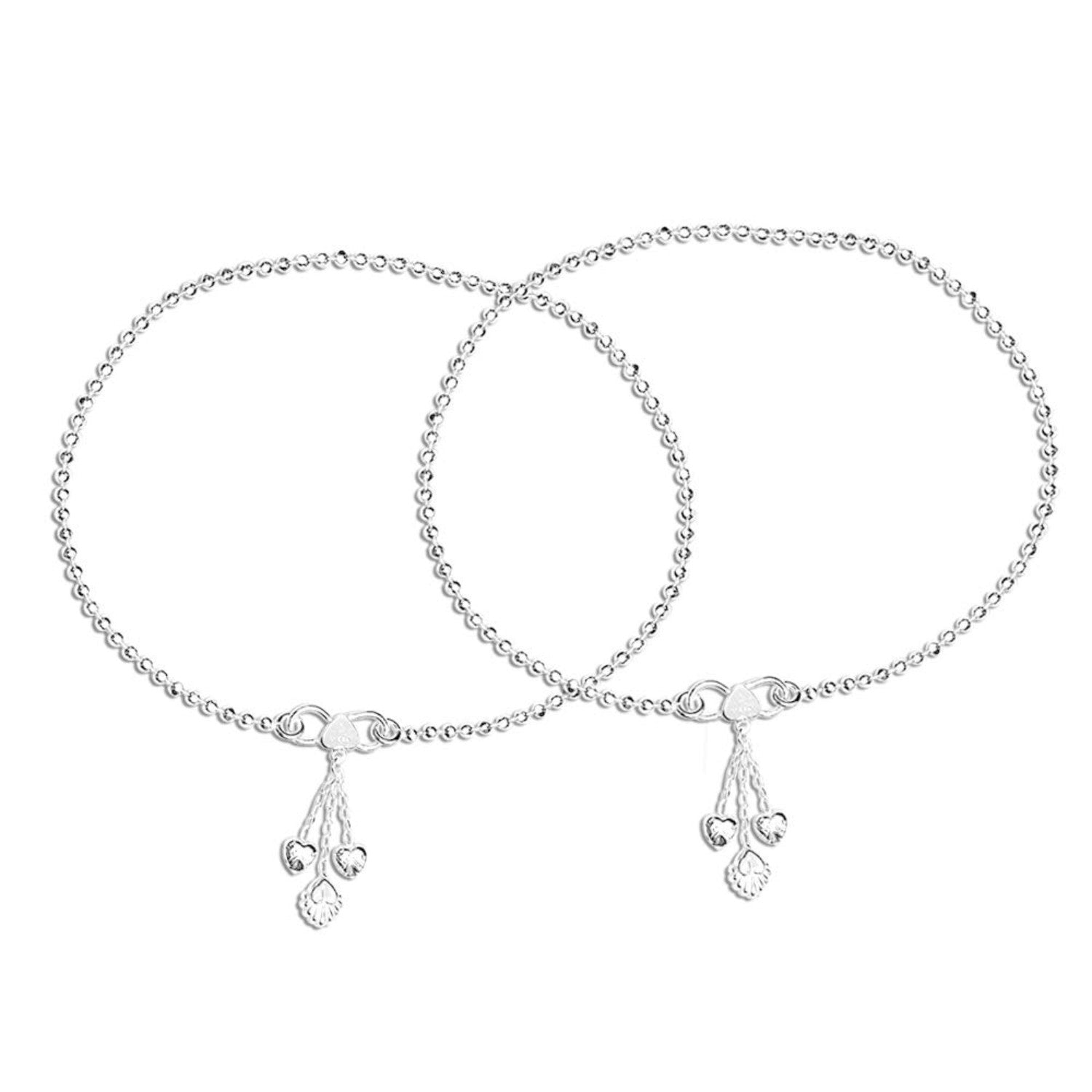 925 Sterling Silver Modern Anklets for Women and Girls