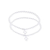 925 Sterling Silver Flower Charm Chain Anklet for Women