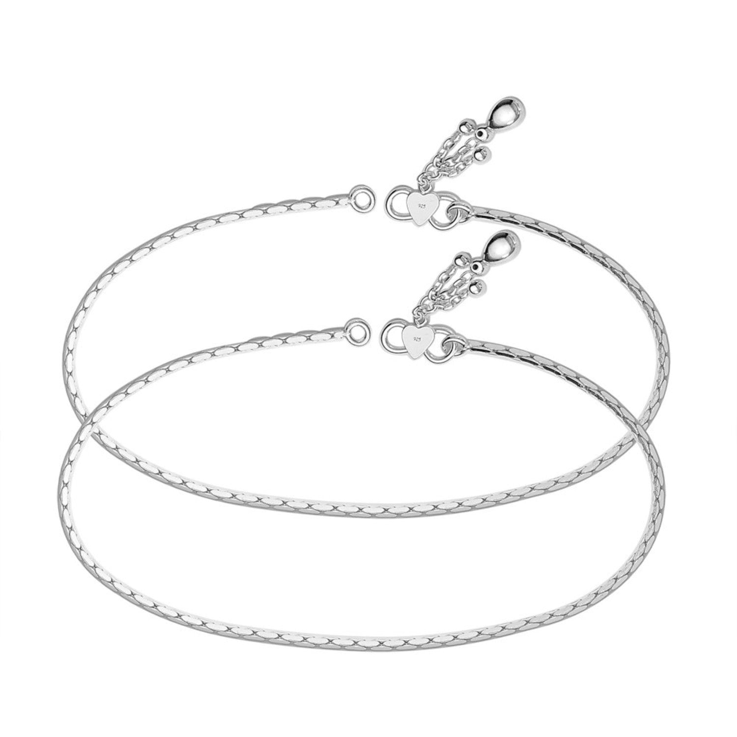 925 Sterling Silver Modern Anklets for Women and Girls