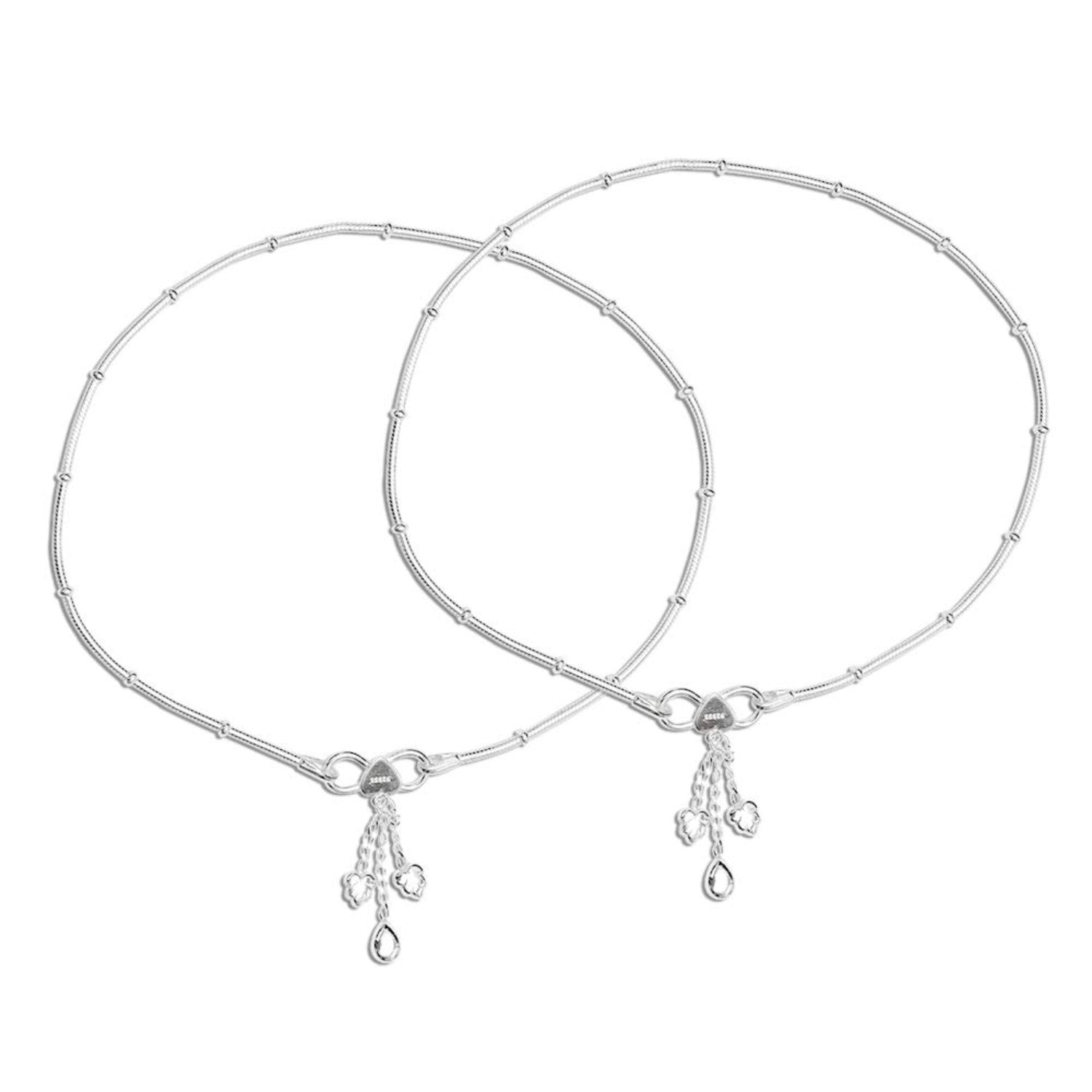 925 Sterling Silver Modern Anklets for Women and Girls