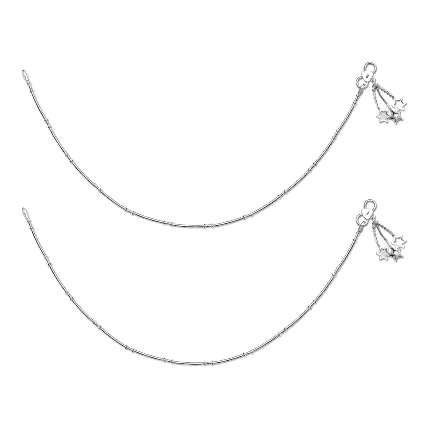 925 Sterling Silver Modern Anklets for Women and Girls