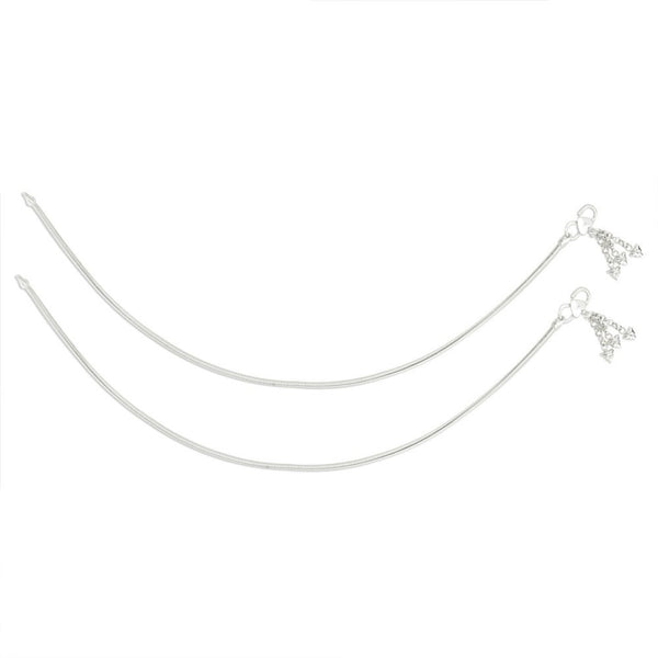 925 Sterling Silver Modern Sleek Chain Anklets for Women