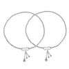 925 Sterling Silver Hanging Charm Payal Anklets for Women