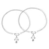 925 Sterling Silver Leaf Charm Chain Anklet for Women