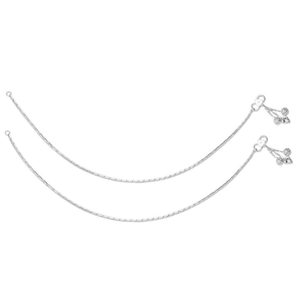 925 Sterling Silver Modern Sleek Chain Anklets for Women