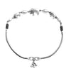 925 Sterling Silver Antique Oxidized Elephant with Snake Chain Anklets for Women