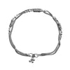 925 Sterling Silver Antique Oxidised Chain Ball Bead Anklets for Women