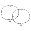 925 Sterling Silver Antique Oxidized Fish with Box Chain Anklets for Women