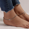 925 Sterling Silver Antique Oxidized Elephant with Box Chain Anklets for Women