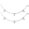 925 Sterling Silver Star Pair of Anklet for Women