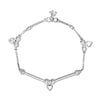 925 Sterling Silver Bead Design Anklet for Women