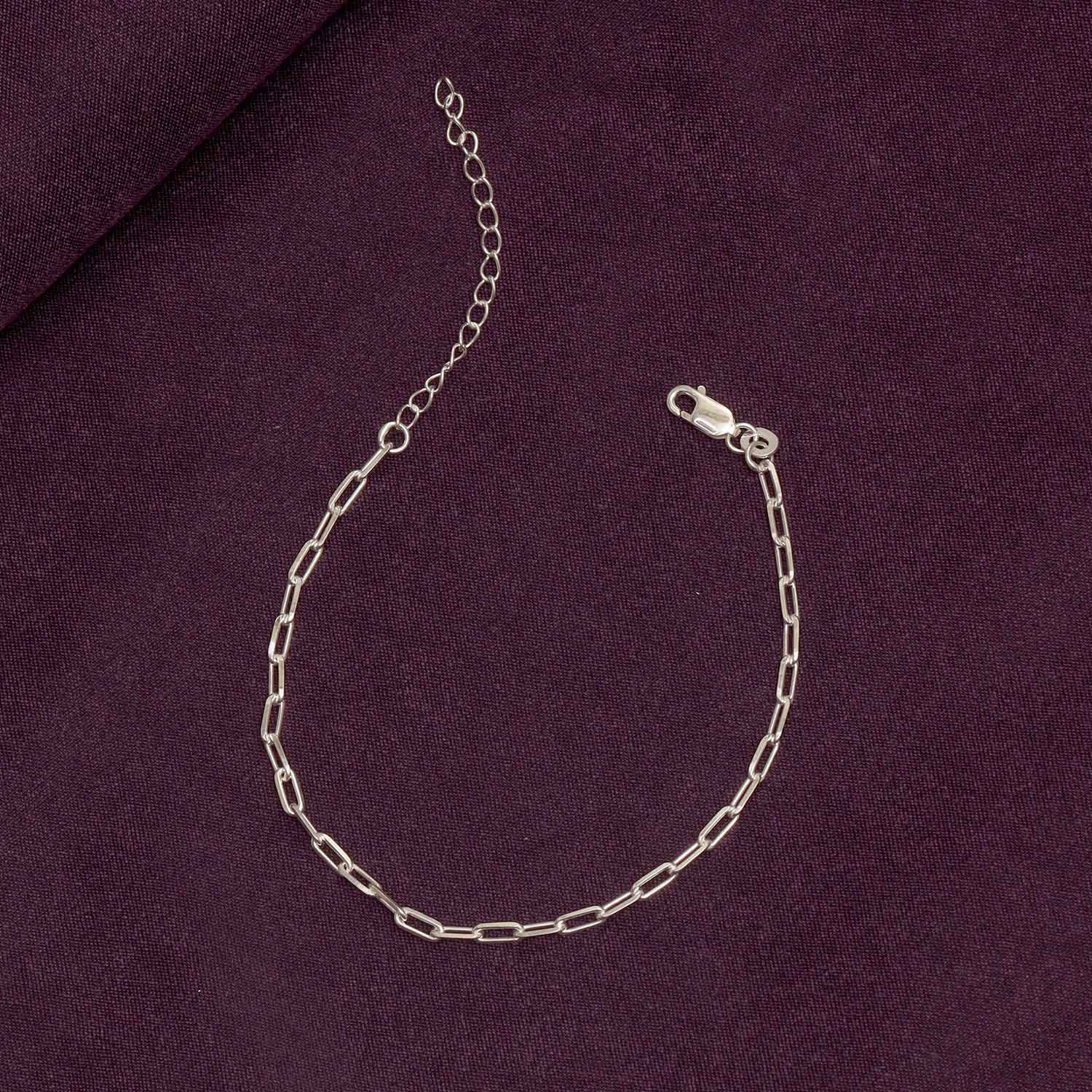 925 Sterling Silver Long Link Cable Chain Anklets for Women Teen 1PC