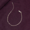 925 Sterling Silver Long Link Cable Chain Anklets for Women Teen 1PC