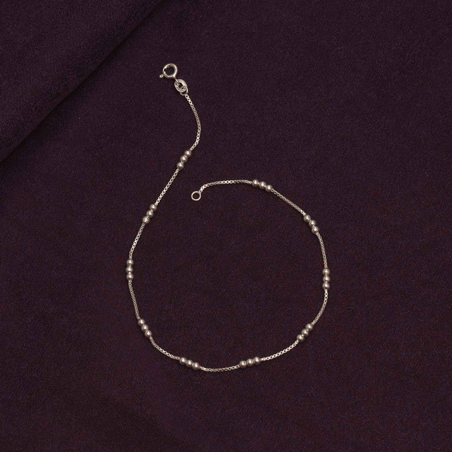 925 Sterling Silver Venetian Chain Anklets for Women Teen 1PC