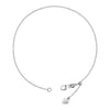 925 Sterling Silver Hanging Heart Charm Cable Chain Adjustable Anklets for Women 1PC