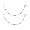 925 Sterling Silver Diamond Cut Bead Anklets for Women and Girls