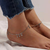 925 Sterling Silver Designer Oxidized Heart Anklets for Women And Girls ; 10.5 Inches