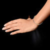 925 Sterling Silver Diamond-Cut Beaded Bracelet for Women