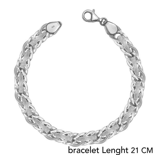 925 Sterling Silver Designer Chain Bracelet for Men