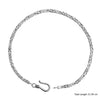 925 Sterling Silver Designer Byzantine Chain Bracelet for Men and Boys 22 CM