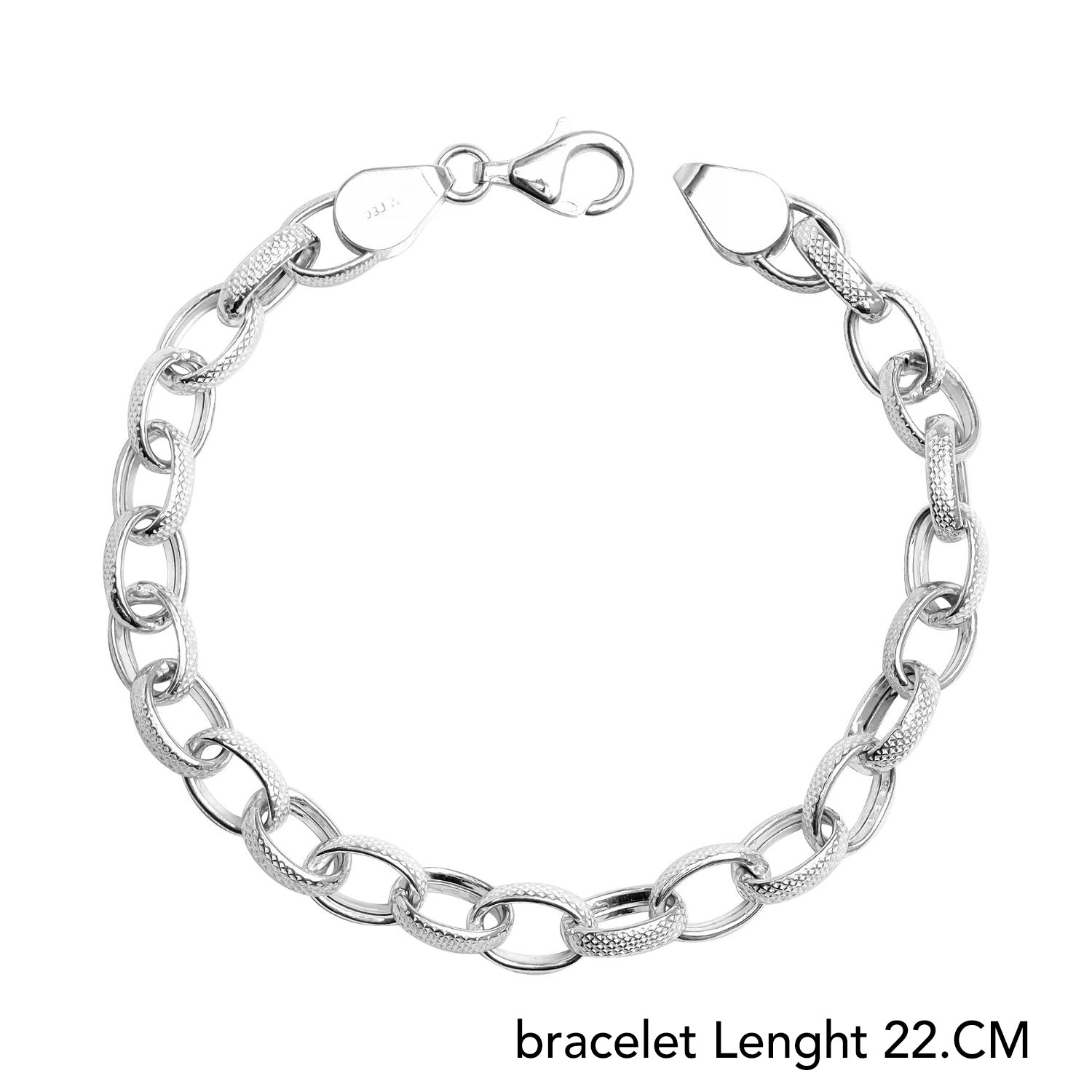 925 Sterling Silver Classy Hollow Chain Bracelet for Men