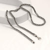 925 Sterling Silver Italian Round Handmade Classic Antique Byzantine Link Chain Necklace for Men and Women 0.4 CM