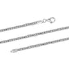 925 Sterling Silver Italian Square Handmade Classic Byzantine Link Chain Necklace for Men and Women 4 MM