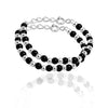 925 Sterling Silver Black Beads Nazariya Bracelet for Kids