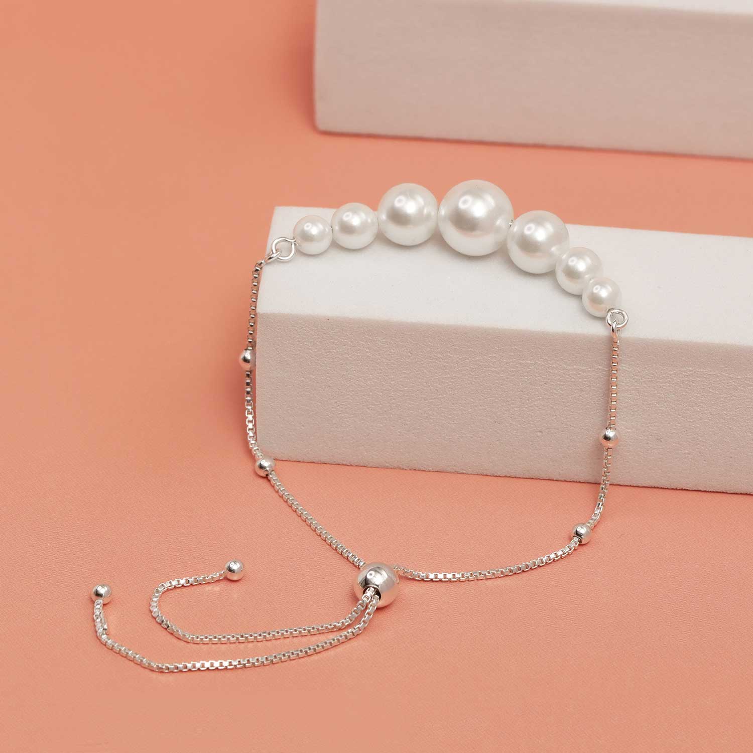 925 Sterling Silver Sliding Bolo Bracelet for Women